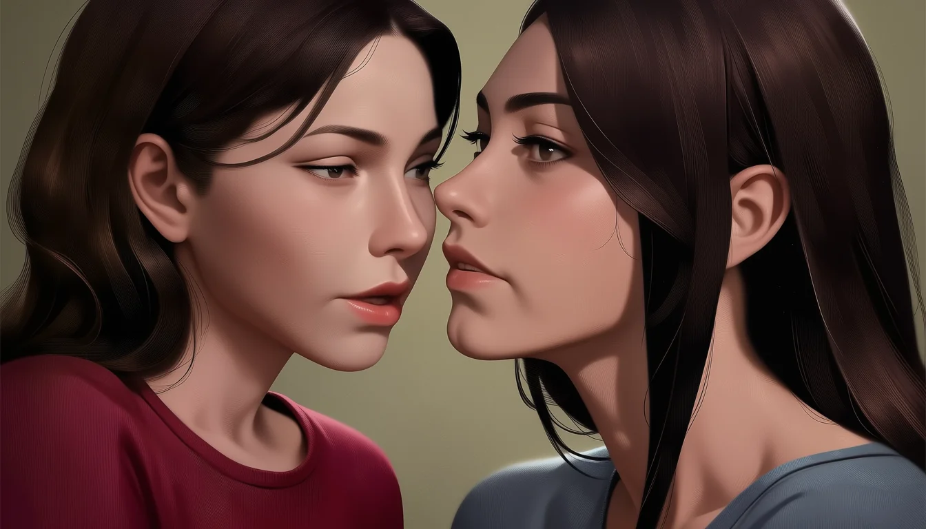 Original adult editorial illustration for 3D Animated Lesbian