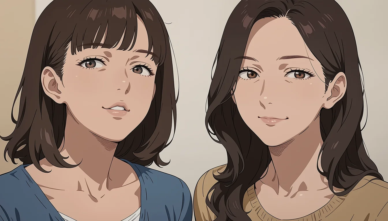 Original adult editorial illustration for 3D Anime Lesbian Sex