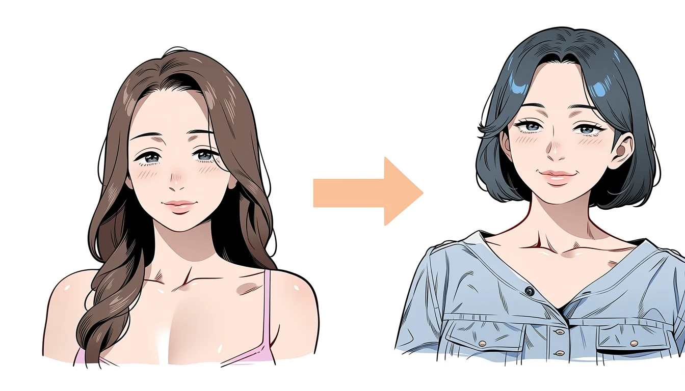 Original adult editorial illustration for Anal Yuri Hentai