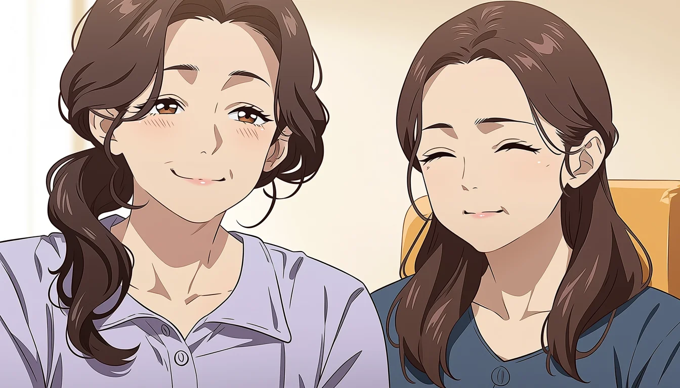 Original adult editorial illustration for Anime Hentai Lesbian Sex