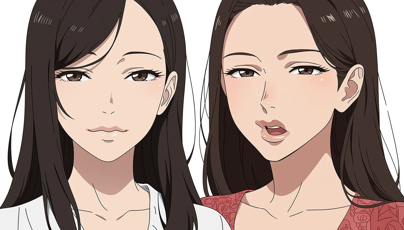 Original adult editorial illustration for Anime Lesbian 69