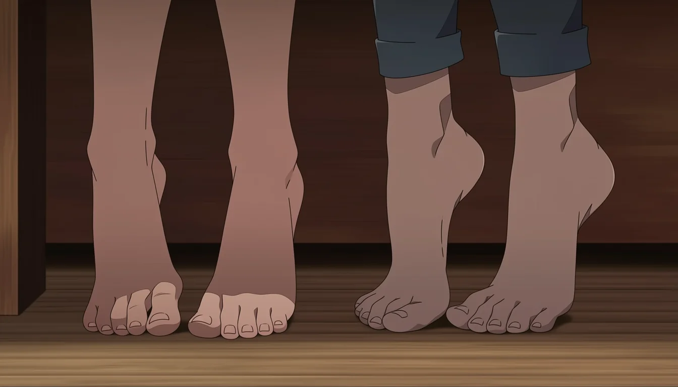 Original adult editorial illustration for Anime Lesbian Feet