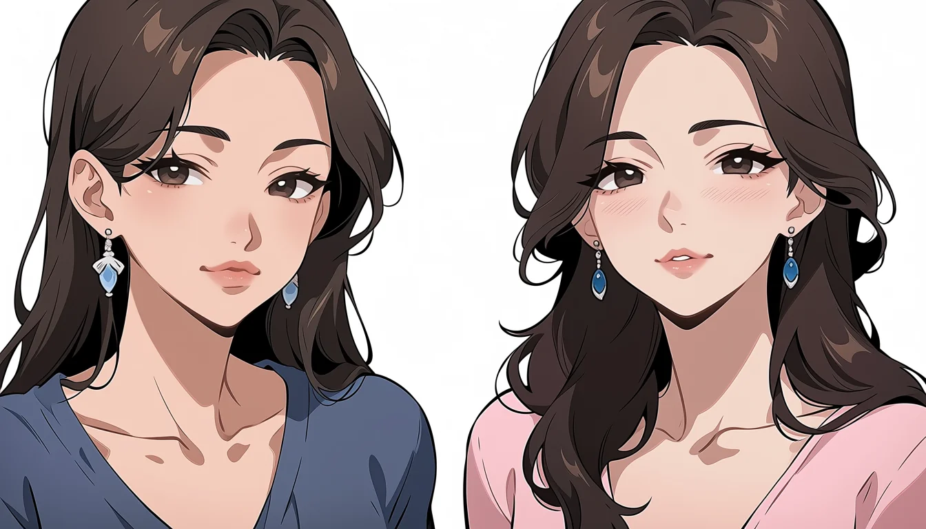 Original adult editorial illustration for Anime Lesbian Game