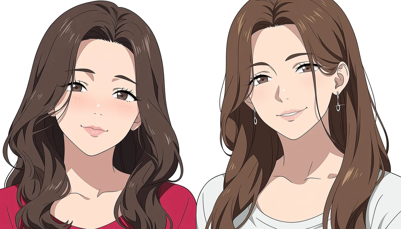 Original adult editorial illustration for Anime Lesbian Pirn