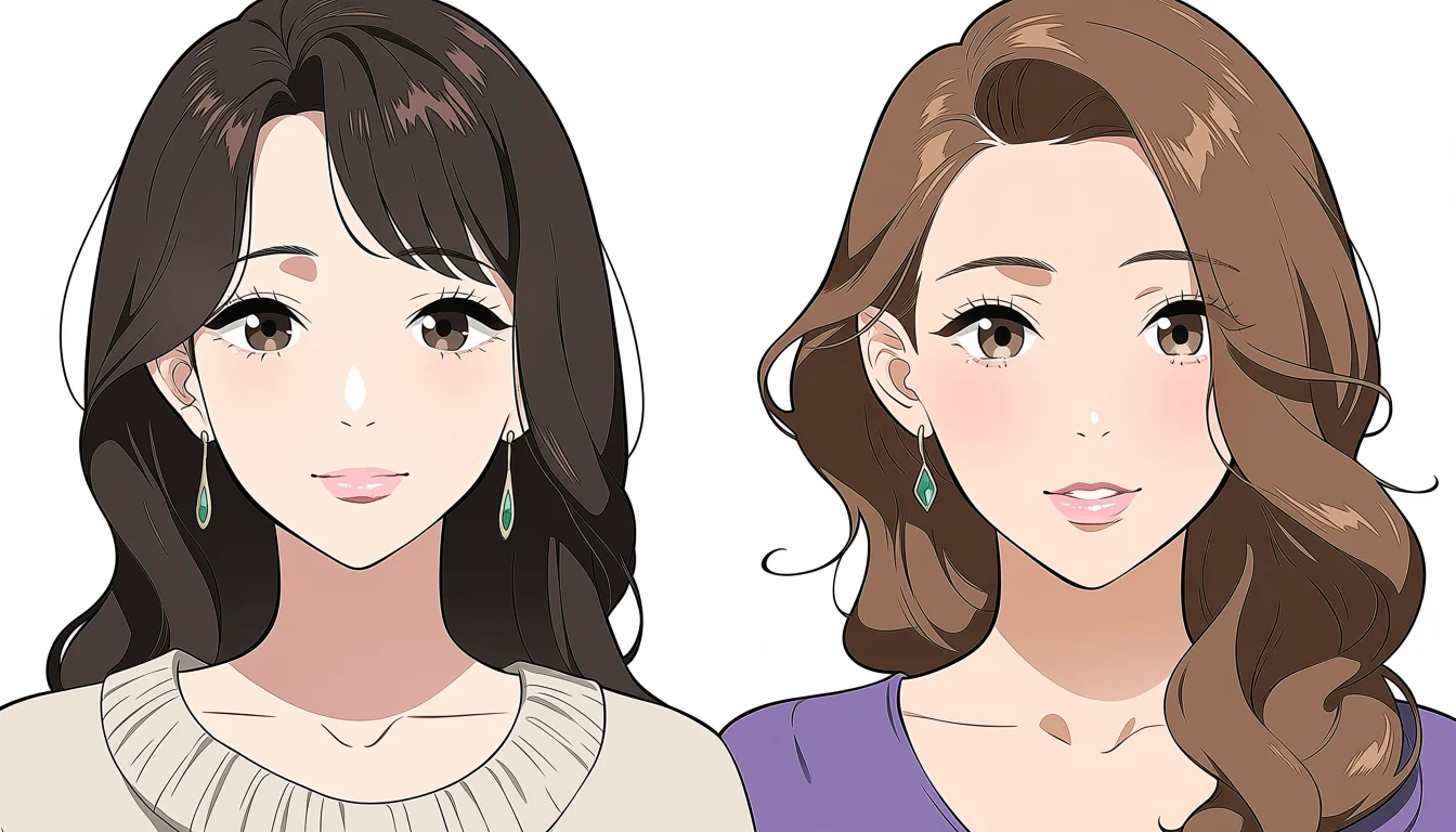 Original adult editorial illustration for Anime Lesbian Porn
