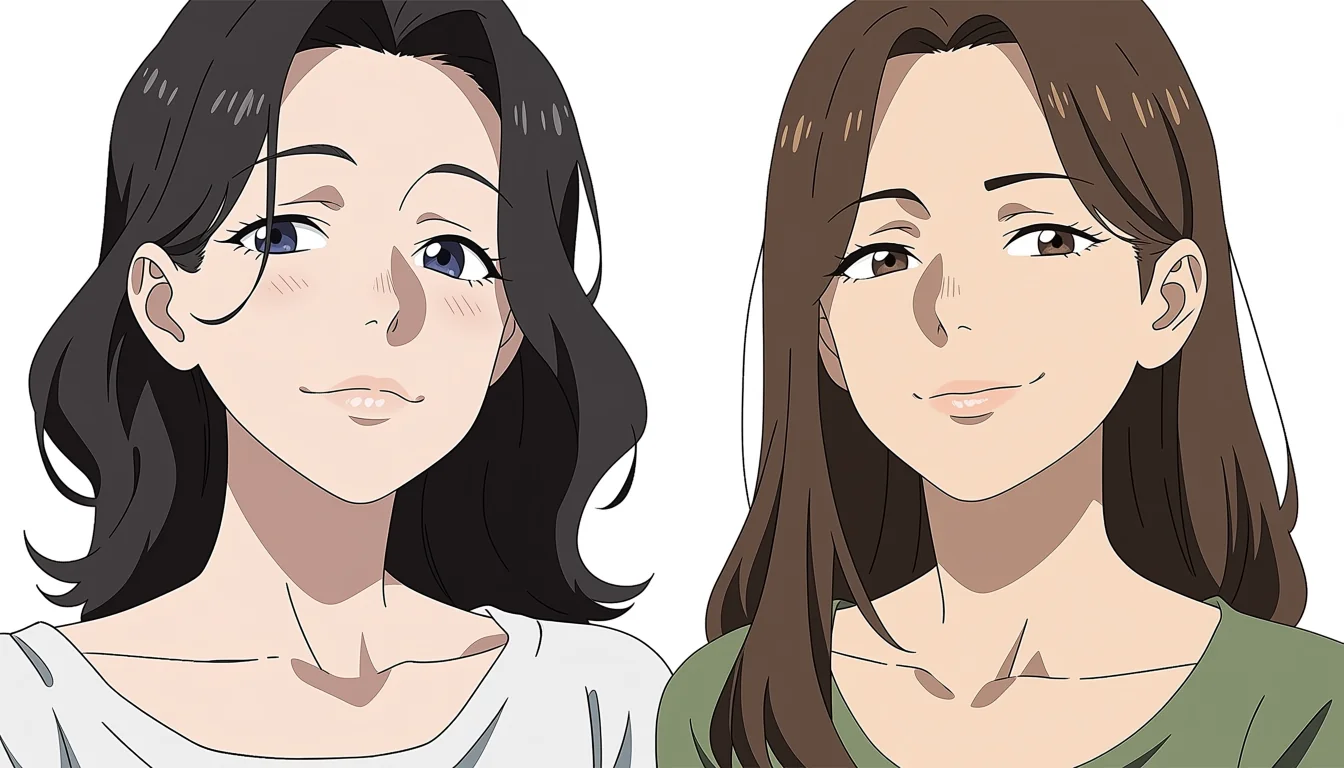 Original adult editorial illustration for Anime Lesbian Porn Videos