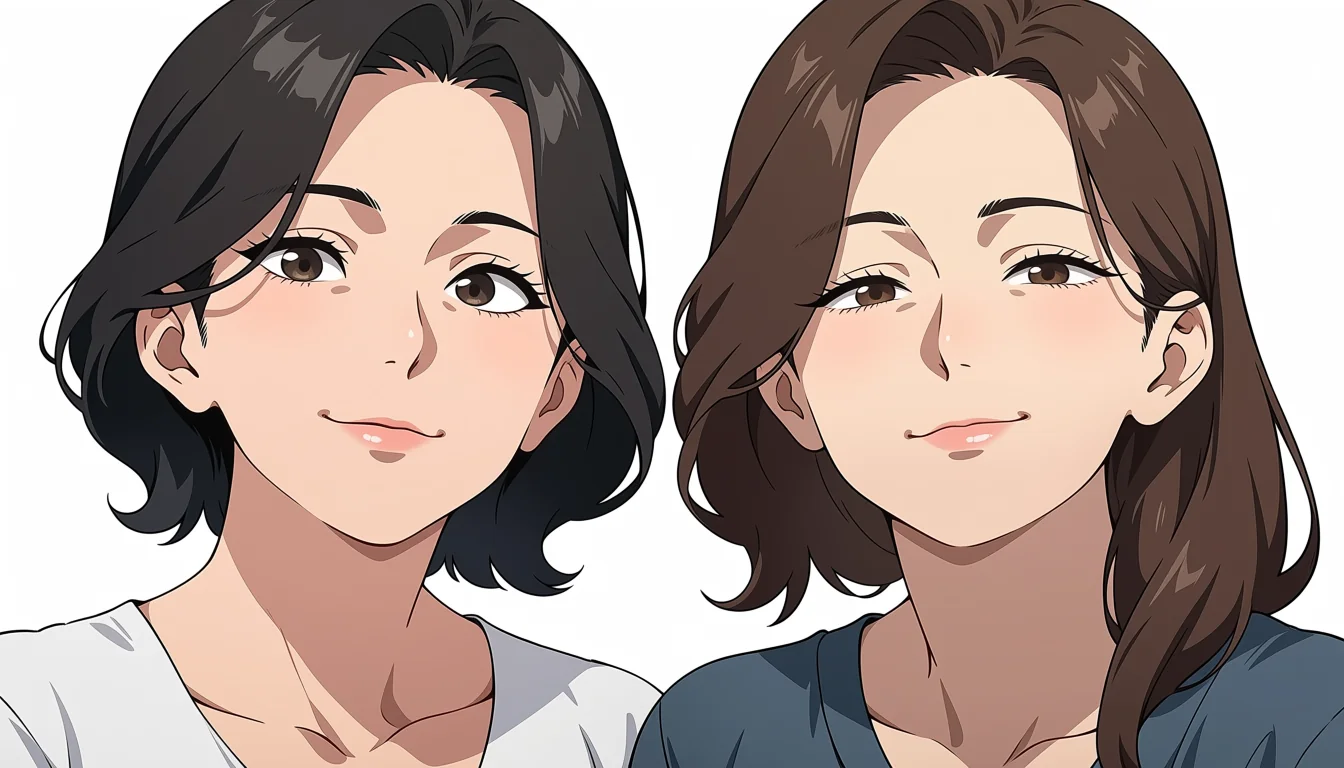Original adult editorial illustration for Anime Lesbian Pron