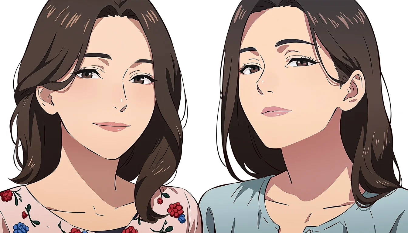 Original adult editorial illustration for Anime Lesbian Sec