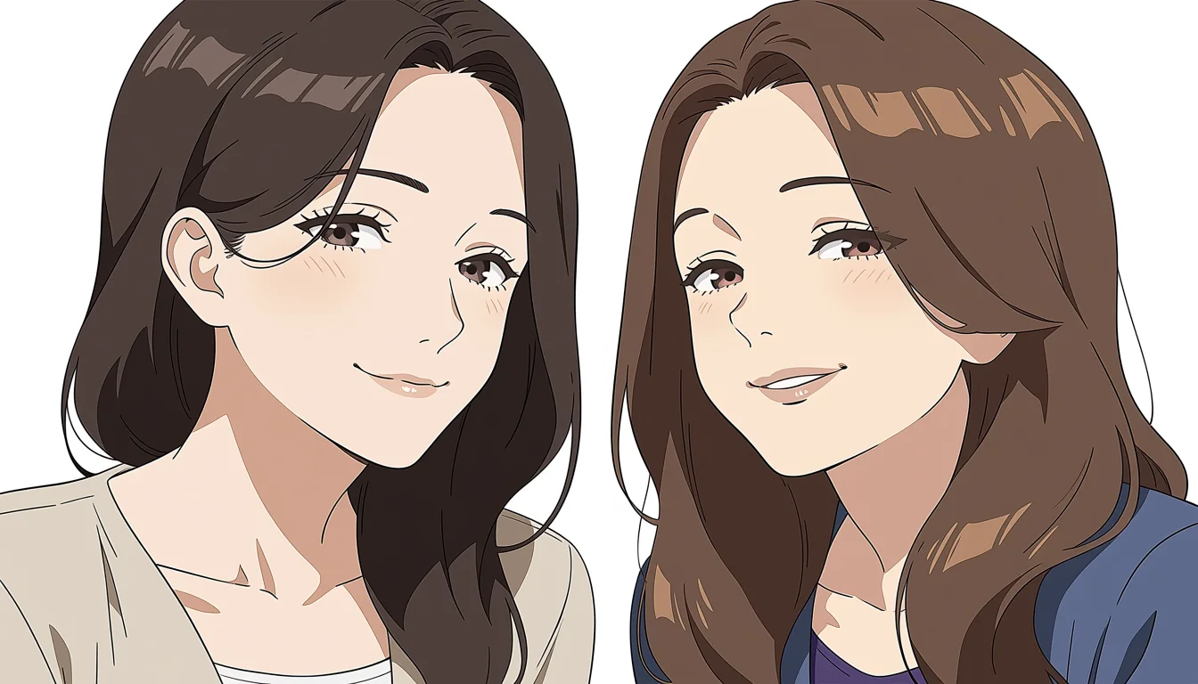 Original adult editorial illustration for Anime Lesbian Threesome