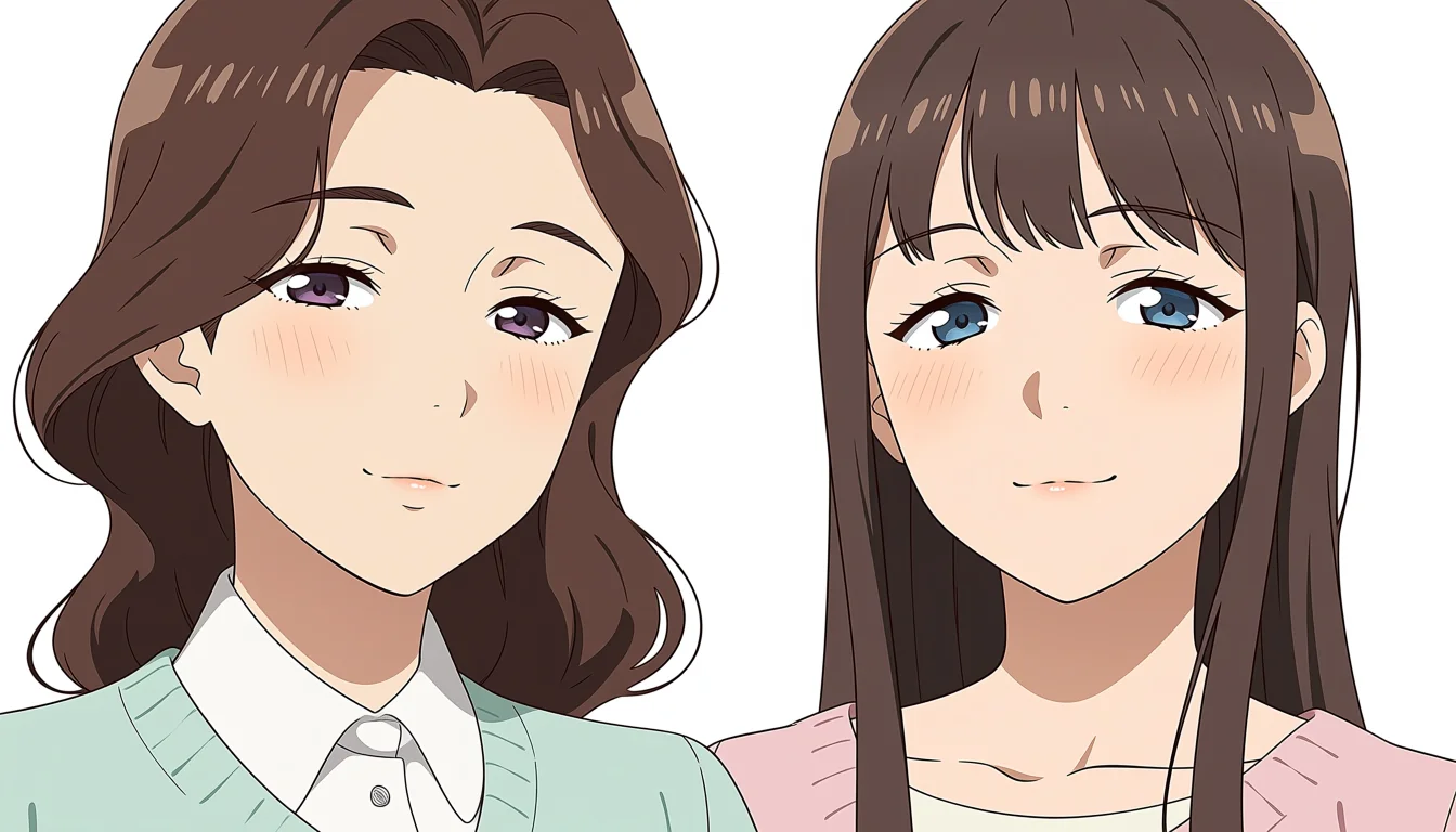 Original adult editorial illustration for Anime Yuri Hentai Video