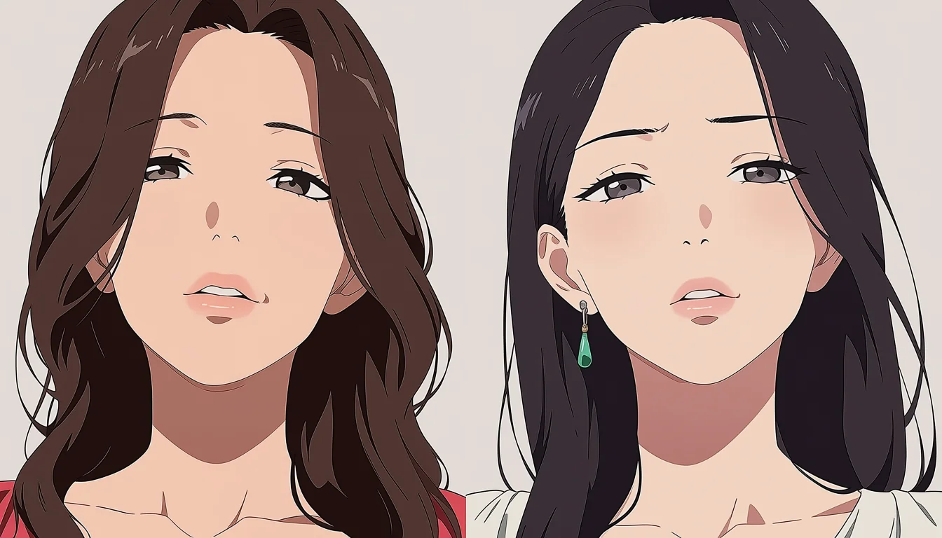 Original adult editorial illustration for Busty Lesbian Hentai