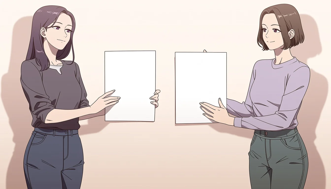 Editorial art for Doki Doki Yuri Sex: choose original adult characters