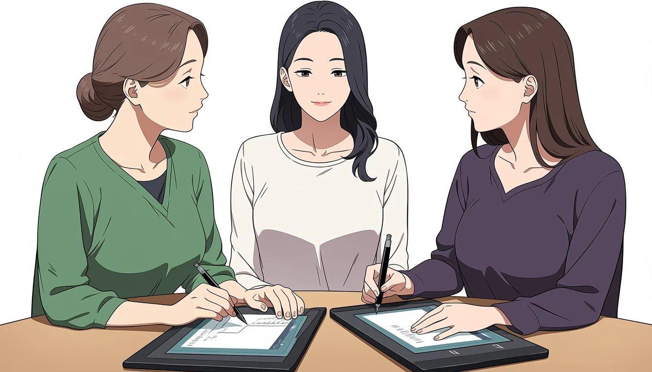 Editorial art for Hentai Lesbian School: the adult-safety boundary