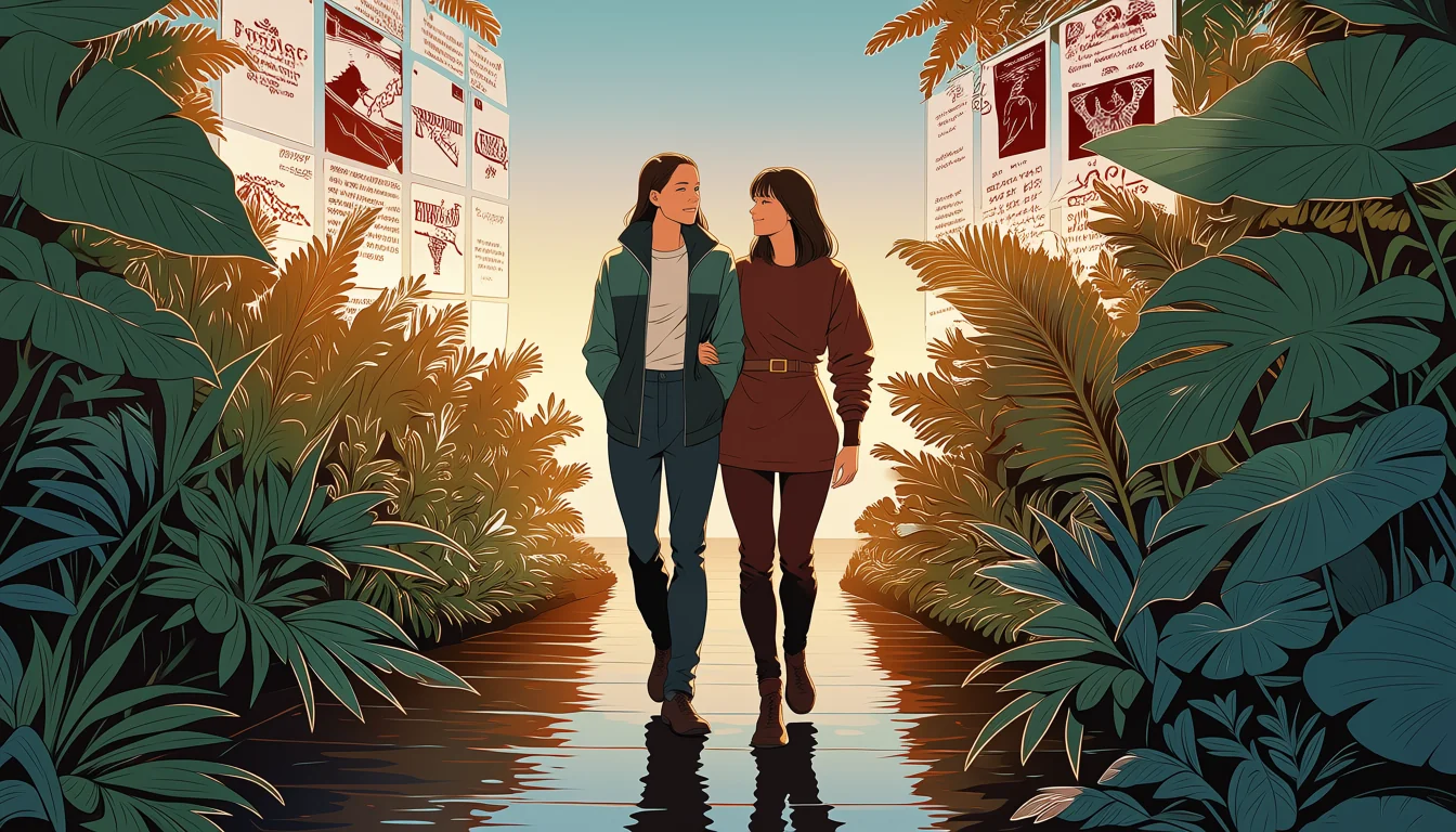 Original text-free editorial illustration for A craft guide to Hentai Lesbian Wrestling