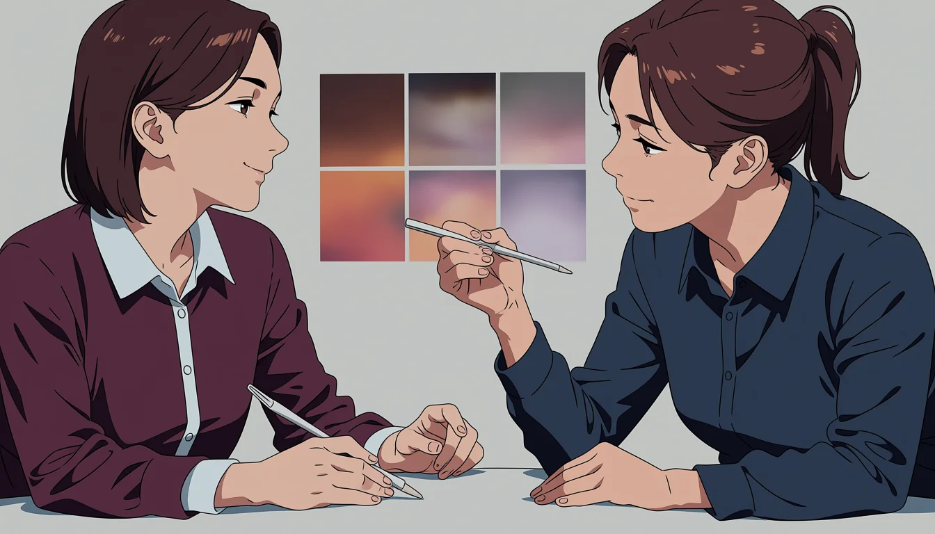 Editorial art for How to read Hot Anime Lesbian Sex as visual craft