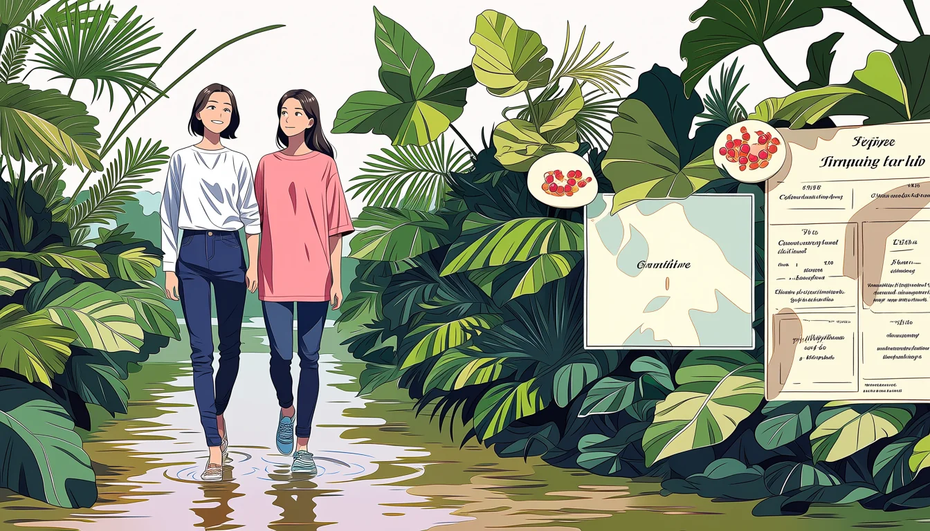 Original text-free editorial illustration for How to read Lesbian Anime Porn Comics as visual craft