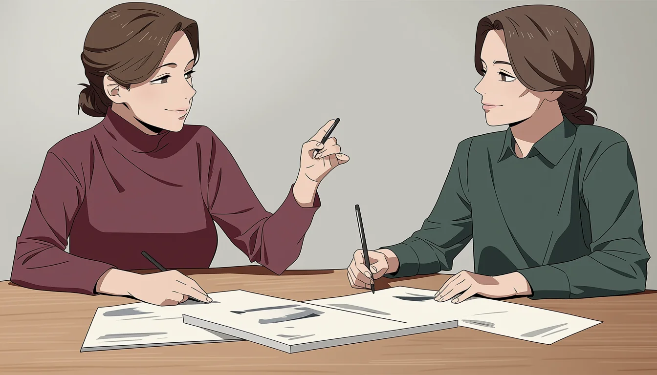 Editorial art for How to read Lesbian Anime Sec as visual craft
