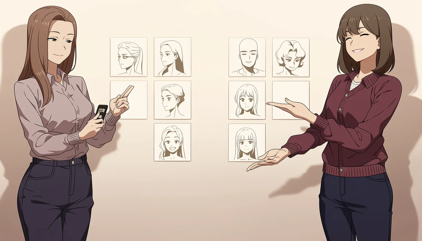 Editorial art for How to read Lesbian Anime Sexy as visual craft