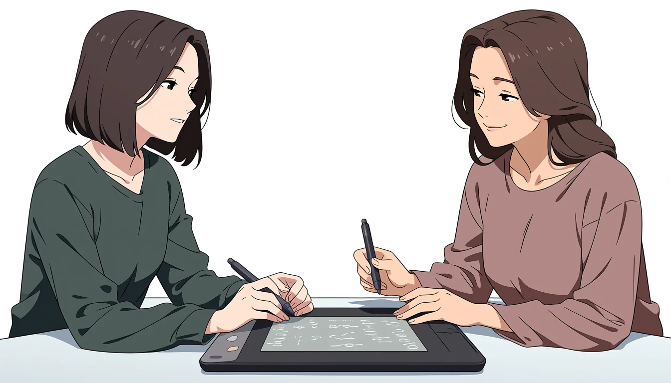 Editorial art for How to read Lesbian Anime Threesome as visual craft