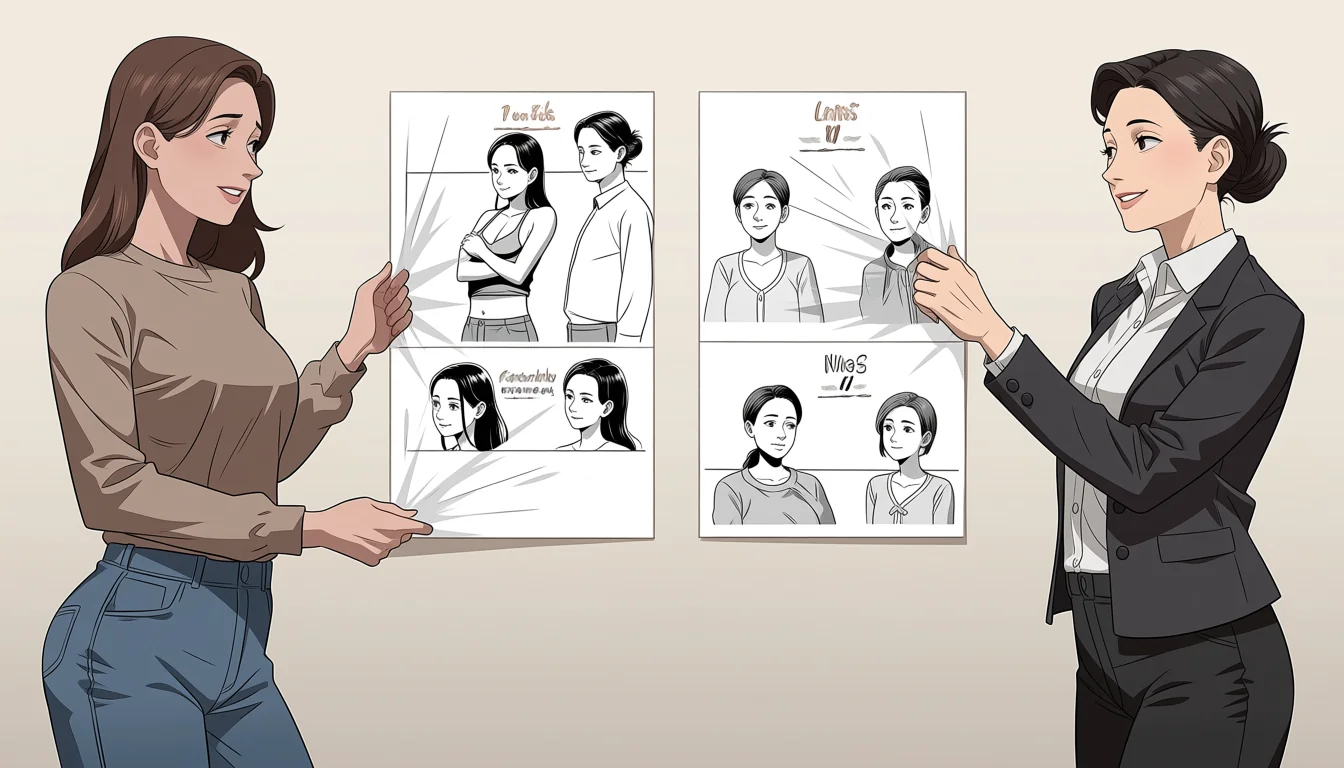Editorial art for A craft guide to Lesbian Comic Book Porn