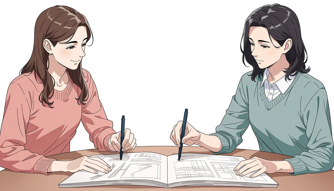 Editorial art for A craft guide to Lesbian Hentai Comic