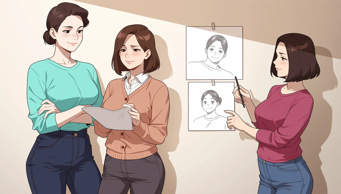 Editorial art for A craft guide to Lesbian Housewife Comics