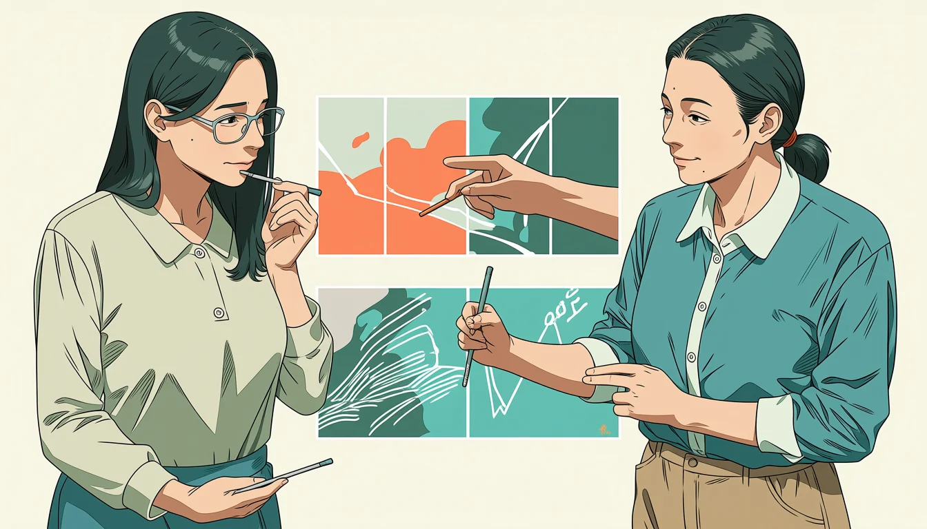 Editorial art for A craft guide to Lesbian Manga Hentai