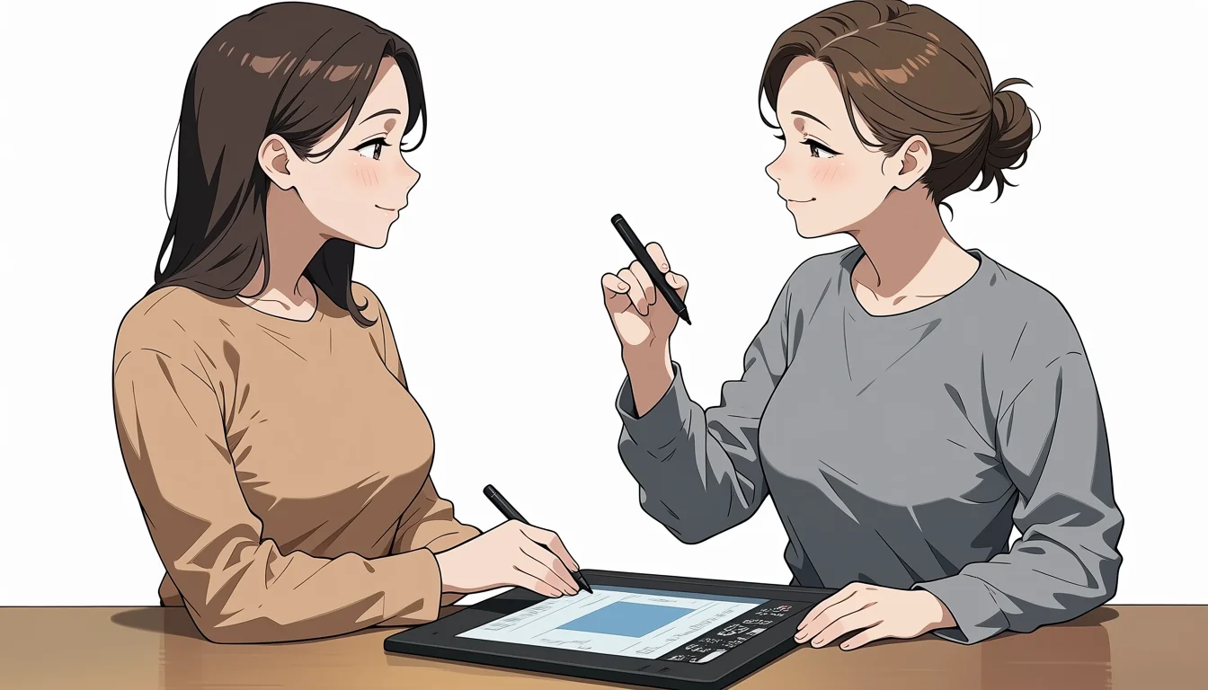 Editorial art for A craft guide to Lesbians Kissing Hentai