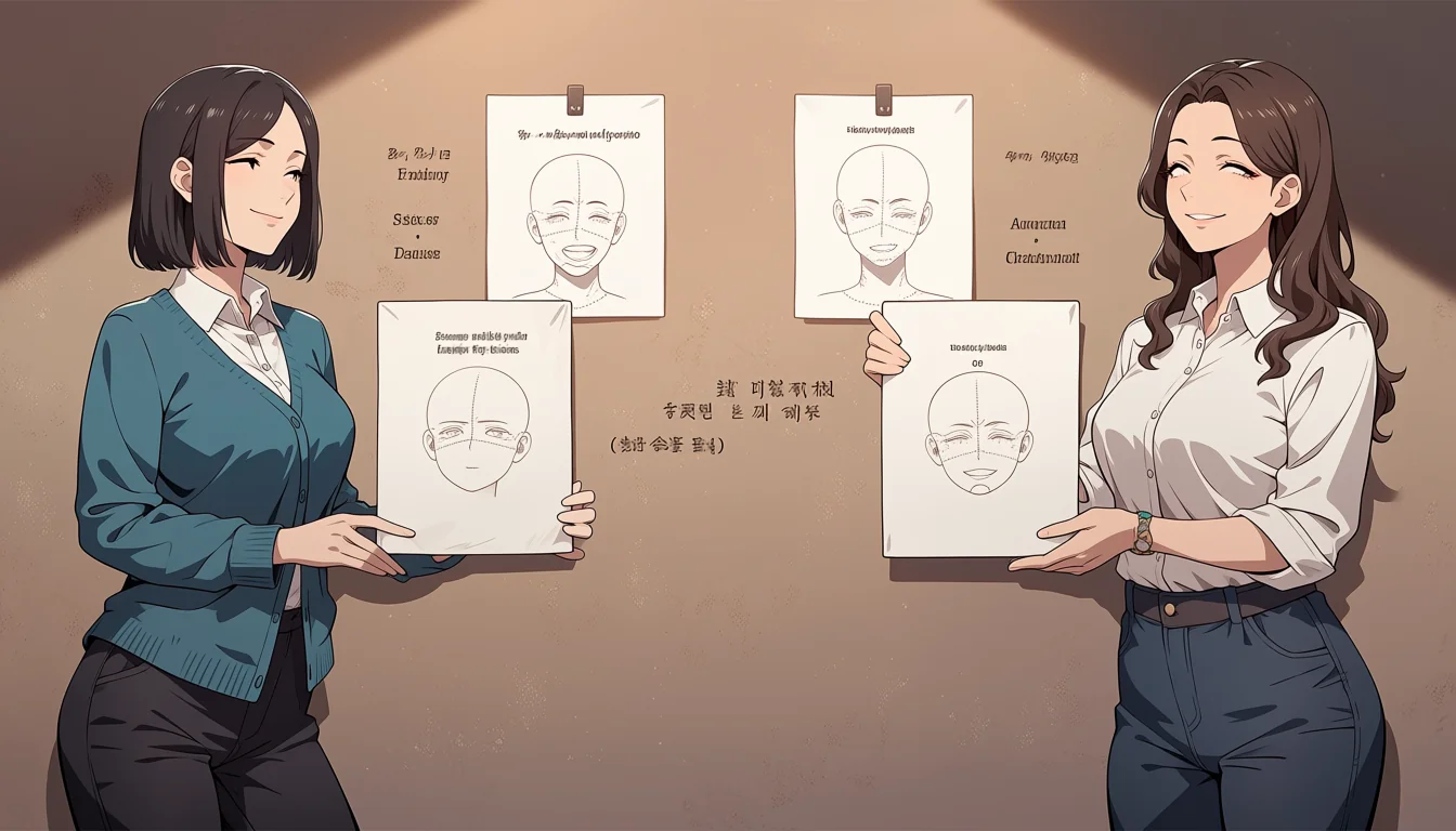 Editorial art for A craft guide to Manga Hentai Lesbian