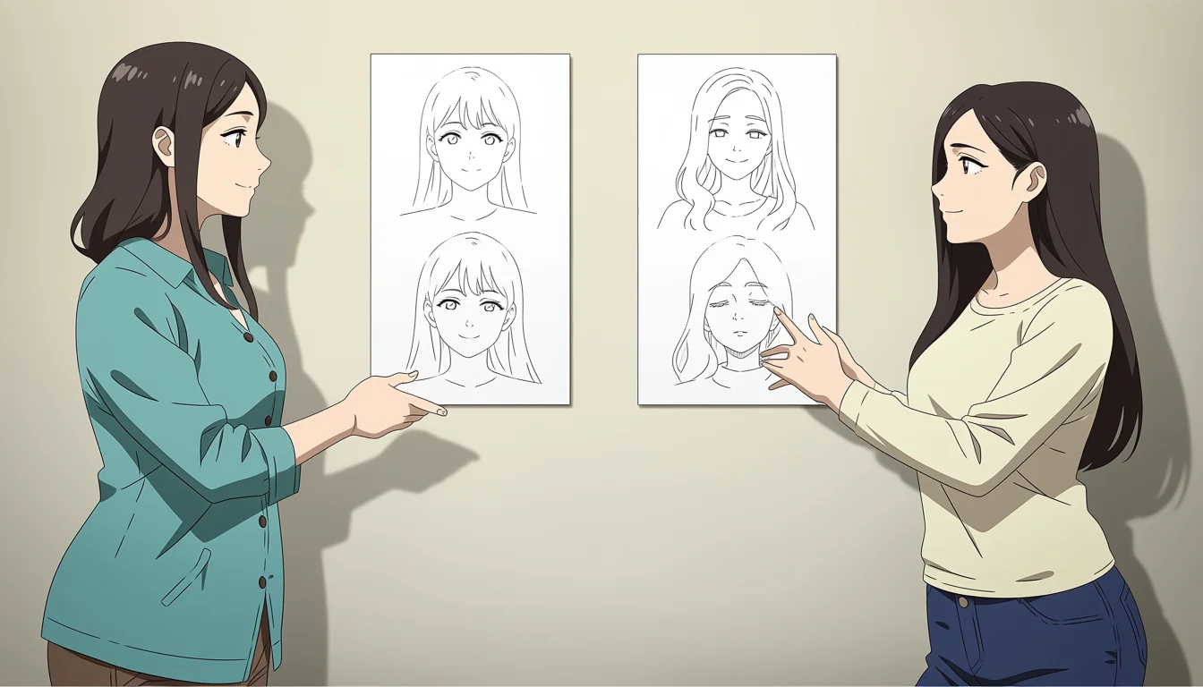 Editorial art for A craft guide to Manga Yuri Sex