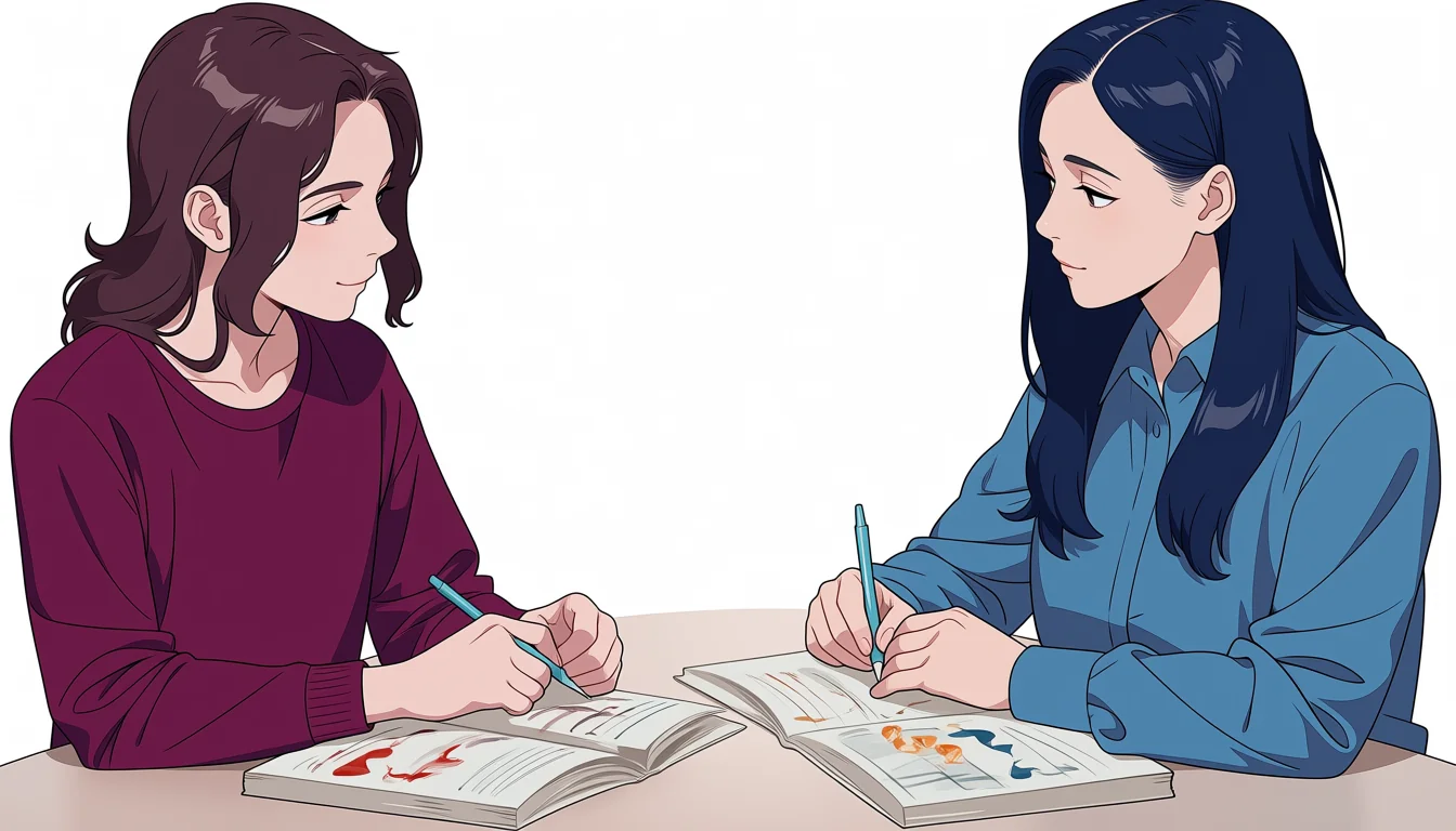 Editorial art for How to read Pornlesbiananime as visual craft