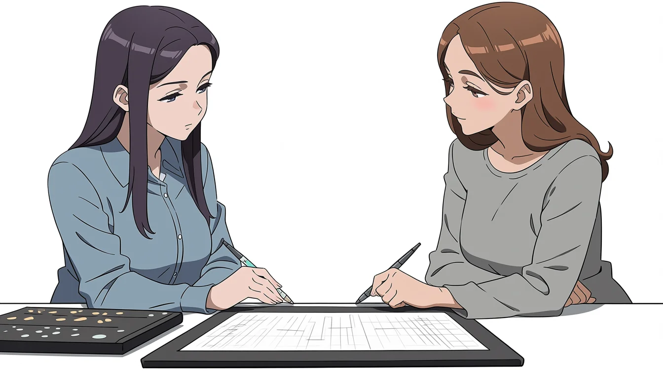 Editorial art for How to read Sex Anime Lesbian as visual craft