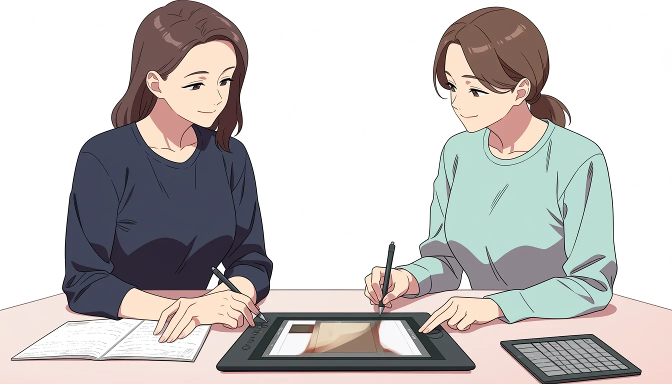 Editorial art for Temari Lesbian Porn: choose original adult characters