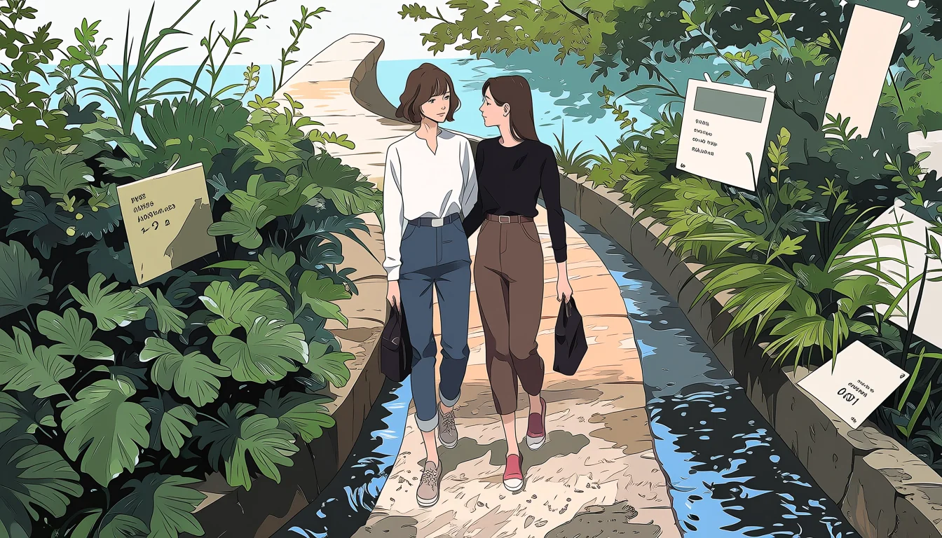 Original text-free editorial illustration for A craft guide to Tracer Lesbian Hentai