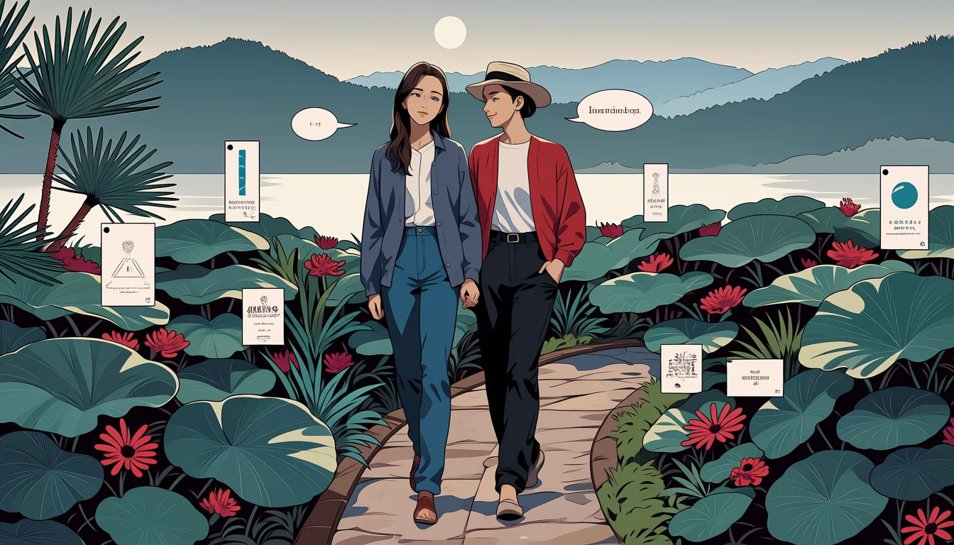 Original text-free editorial illustration for A craft guide to Yuri Adult Manga