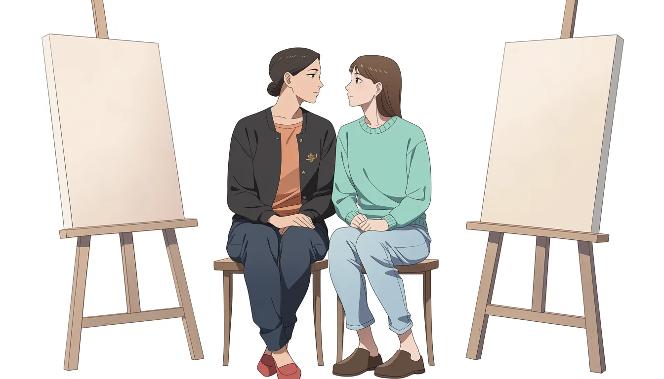 Editorial art for How to read Yuri Anime Naked as visual craft