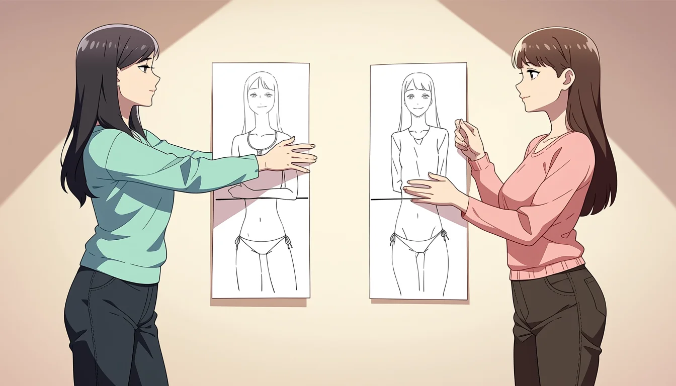 Editorial art for A craft guide to Yuri H Manga