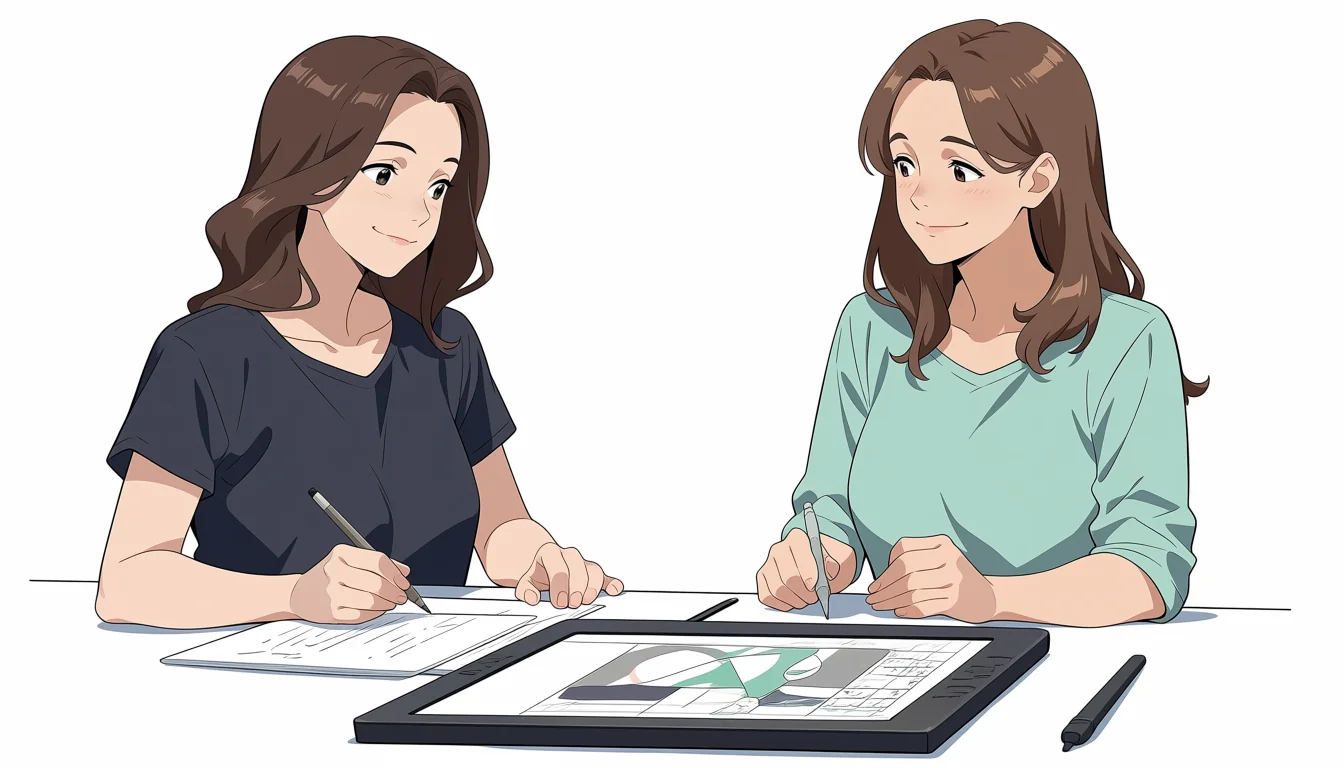 Editorial art for A craft guide to Yuri Hentai Doujin
