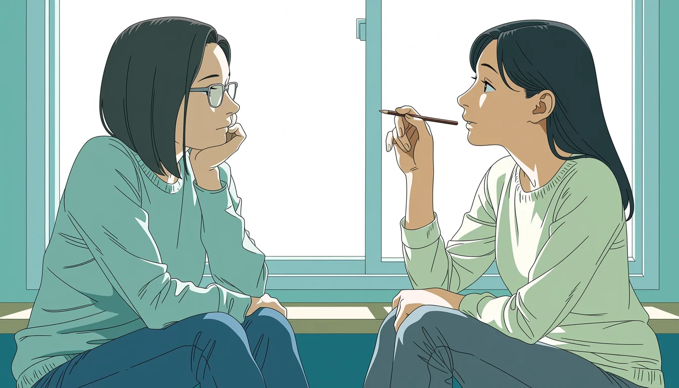Editorial art for How to read Yuri Hentai Movie as visual craft