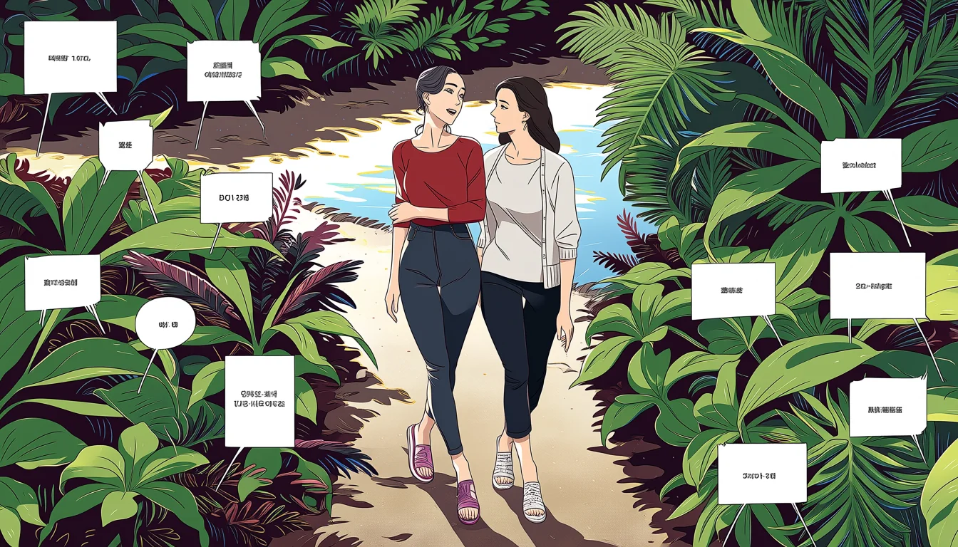 Original text-free editorial illustration for A craft guide to Yuri Hentai Sex