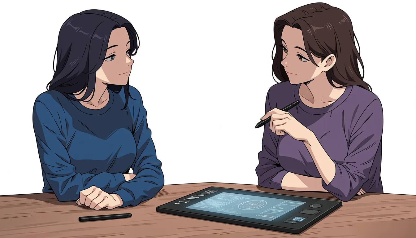 Editorial art for A craft guide to Yuri Manga Porn