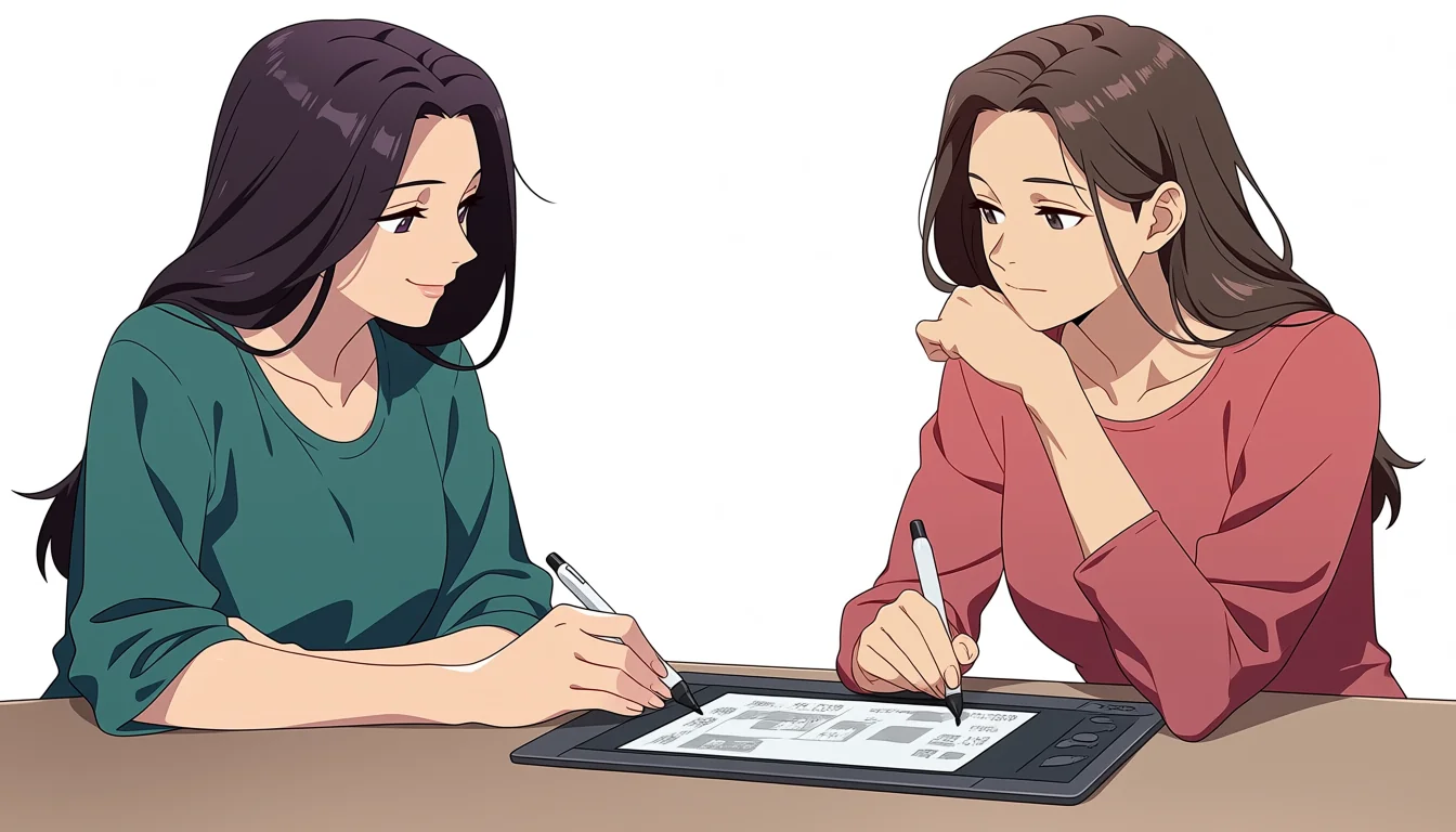 Editorial art for A craft guide to Yuri Manga With Sex