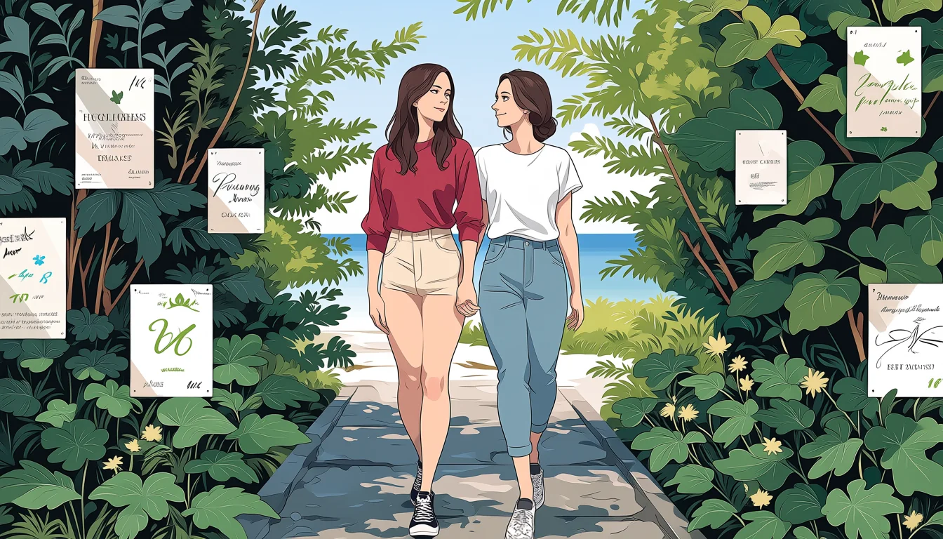 Original text-free editorial illustration for A craft guide to Yuri Threesome